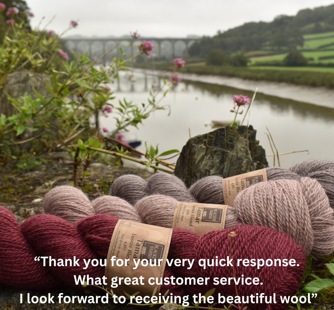 More great feedback from one of our customers who purchased some of our Tamar Lustre pure wool knitting yarn. #happycustomersmakeourday #blackeryarns #wool #knitting #knitter #madeincornwall #madeinbritain #customerservice