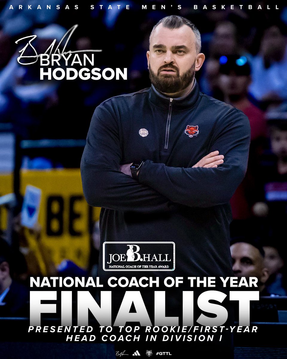 𝐉𝐨𝐞 𝐁. 𝐇𝐚𝐥𝐥 𝐀𝐰𝐚𝐫𝐝 𝐅𝐢𝐧𝐚𝐥𝐢𝐬𝐭📈

One of the top first-year head coaches in the NATION, and now a finalist for the Joe B. Hall Award: <a href="/CoachBHodgson/">Bryan Hodgson</a> 

#GTTL | #WolvesUp