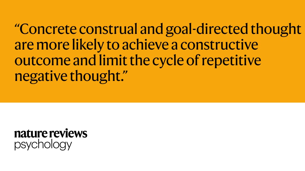 Nature Reviews Psychology (@natrevpsych) on Twitter photo Constructive outcomes of repetitive thought
Journal Club by Aidan J. Flynn (<a href="/Aidan_J_Flynn/">Aidan Flynn</a>)
go.nature.com/4cme1S4 Constructive outcomes of repetitive thought
Journal Club by Aidan J. Flynn (<a href="/Aidan_J_Flynn/">Aidan Flynn</a>)
go.nature.com/4cme1S4