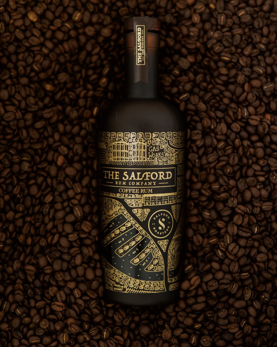 Excited to finally share details of our latest Limited Edition release, Salford Rum X Salford Roasters Coffee Rum. Our limited release of 1500 bottles drops 8pm this Sunday at salfordrum.com and will be released in hand written batches of 300 bottles. 700ml, 37.5% ABV