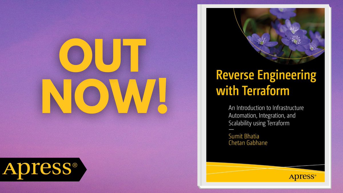 Apress's tweet photo. Ready to take your infrastructure game to the next level? Explore advanced techniques in #Terraform for optimizing provisioning, configuration, and management. π‘π§#InfrastructureMigration #CloudComputing #DevOps #InfrastructureAsCode
π https://t.co/F5zyT3bPZI https://t.co/e7aMZOealA
