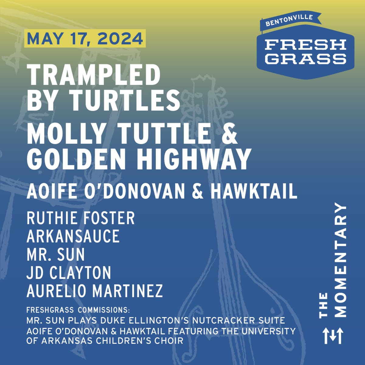 So excited to play at the @FreshGrassFest! Get your tickets here themomentary.org/calendar/fresh…