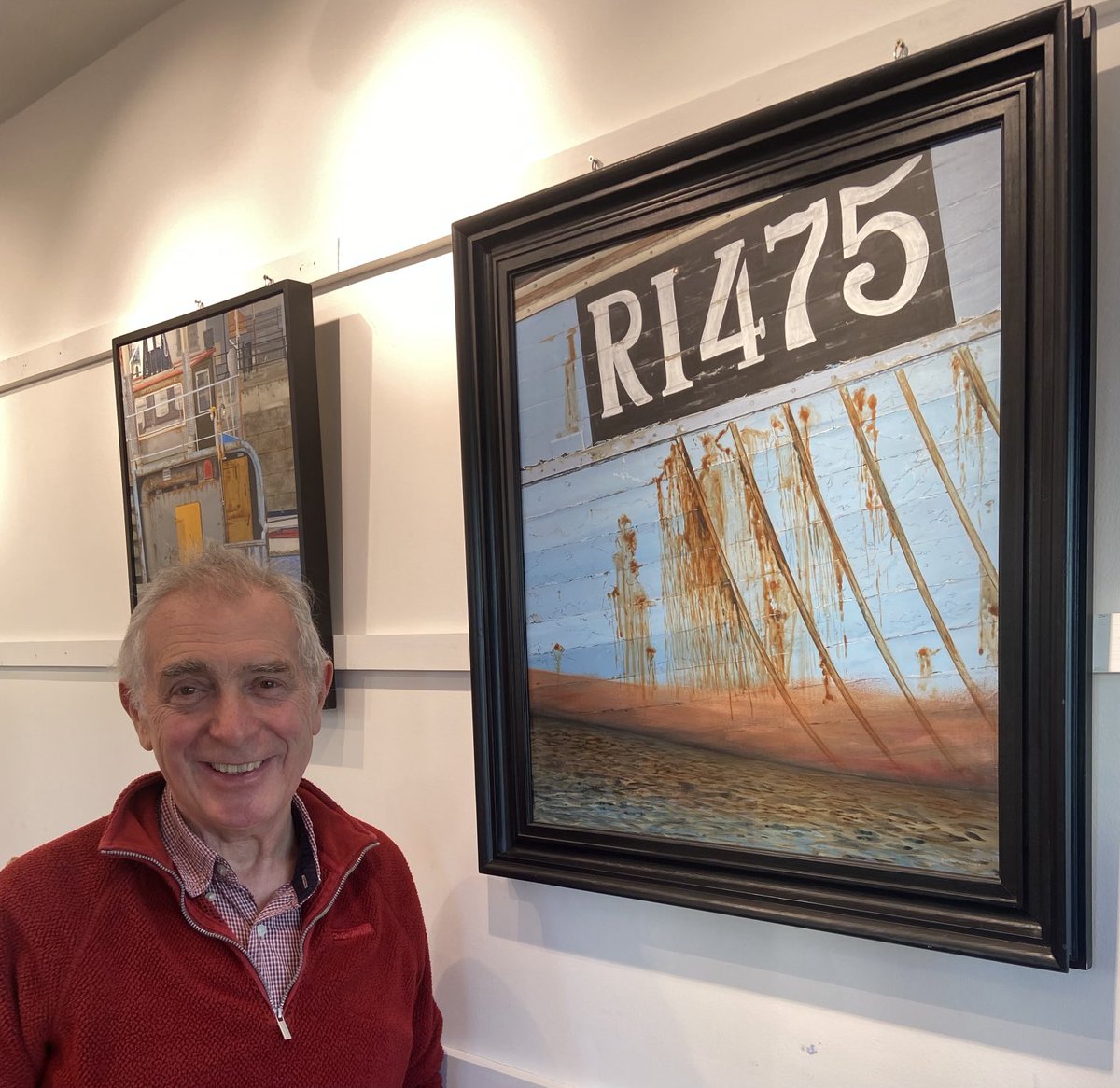 Sunday 24 March 1-3 the talented Simon Wallace is painting in the gallery alongside his current stunning exhibition of Solway inspired art #MaryportHarbour #SolwayCoast #WestCumbria #TrawlerLife #ShippingBrowGallery