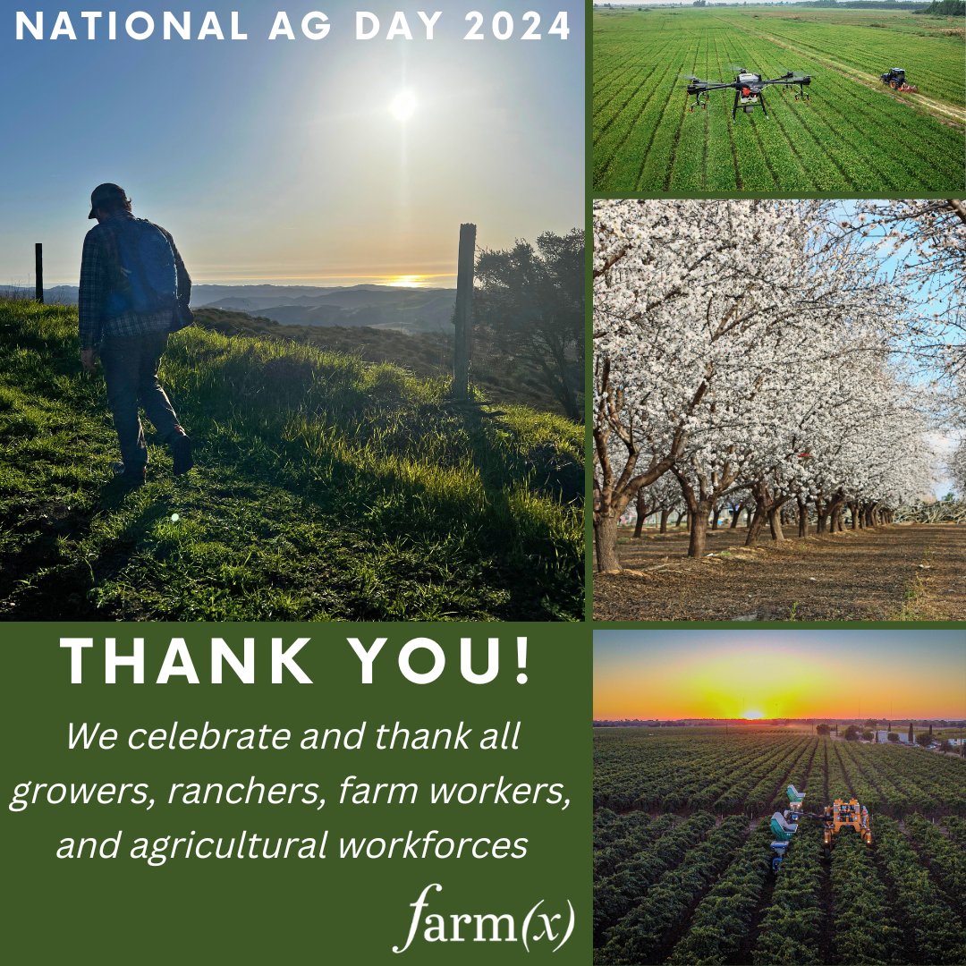 American growers and farm workers are the stewards of our land. On this #NationalAgricultureDay, we celebrate and thank all the workforces who #growthefuture and #feedthenation.

#agday #agday24 #nationalagday #nationalagweek #agweek #americanagriculture #futureoffarming #agtech