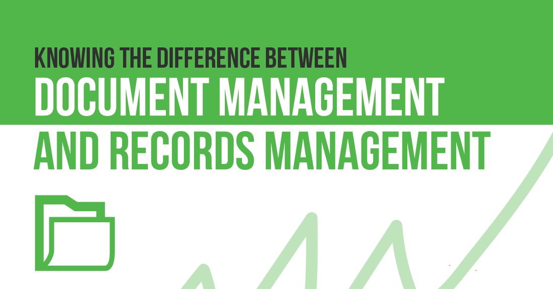 Document Management vs. Records Management -- What's the difference? Learn more on our blog here: bit.ly/2OgPCqd #RIM #DocumentManagement