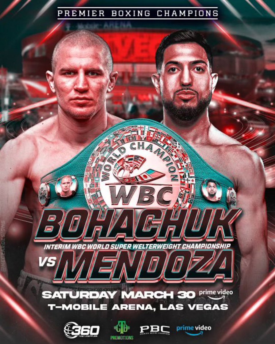 IT’S ON! MARCH 30. WATCH ON AMAZON PRIME #BohachukMendoza