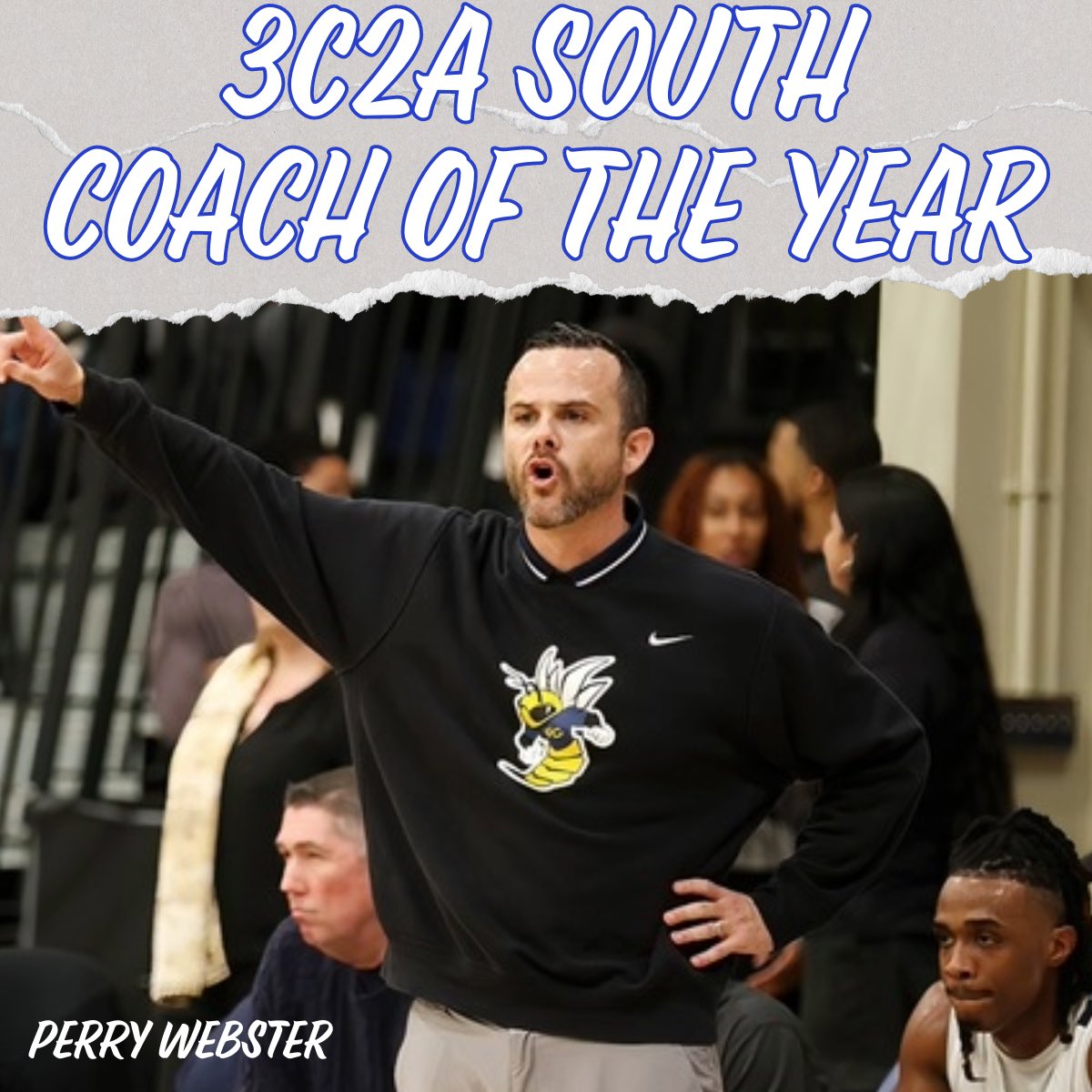 Congrats to Hornets head coach Perry Webster for earning the 3C2A South Coach of the Year award! Coach Webster led us to a 27-5 overall record, an Orange Empire Conference Championship, The No. 1 playoff seed in the South and an appearance in the Final Four. #GoHornets!