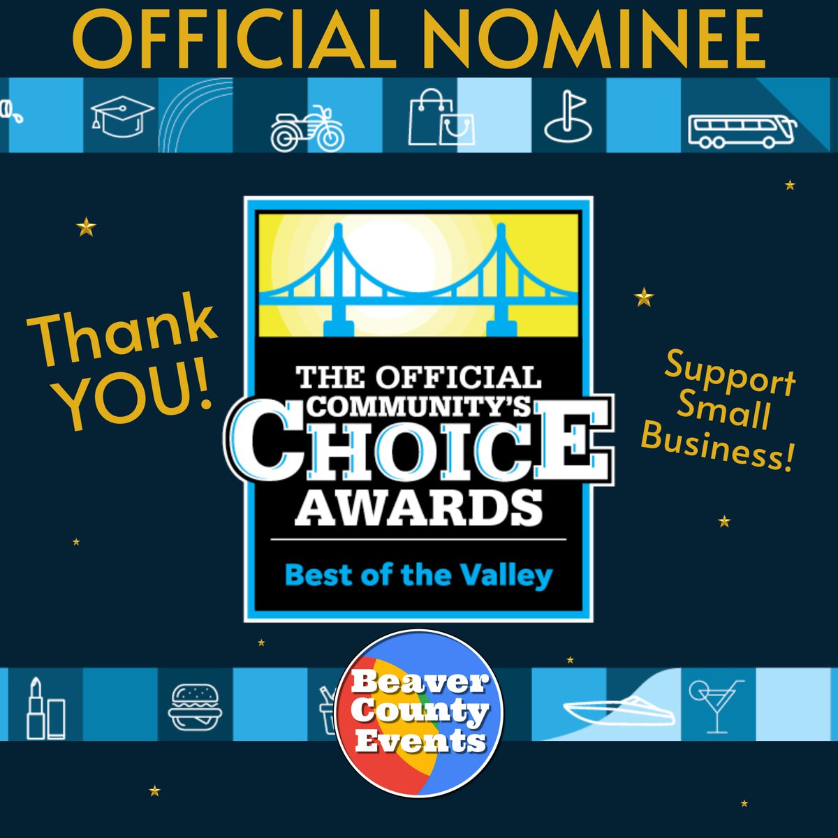 OfficalBCEvents's tweet photo. THANK YOU!!  THANK YOU!!  THANK YOU!!

We are soooo excited!  We have passed nominations and were just notified that we will appear on the official ballot listing for the Best of the Valley!

Voting begins April 15.  2024 is shaping up to be an incredible year! https://t.co/qyQnd3RZtz