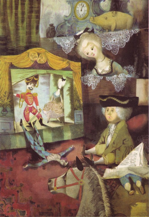 Maestros de la ilustración de libros para niños: el checo Jiří Trnka (1912-1969). Ganador del Premio Andersen en 1968 y gran figura del cine de animación. Ilustración para una selección de cuentos de Andersen publicada en Londres, en 1959.