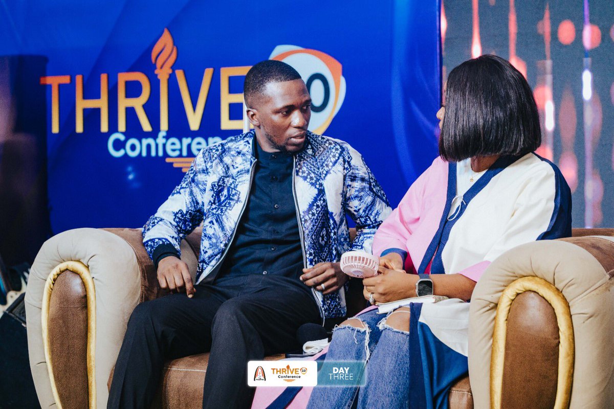 theamplified01's tweet photo. Our pastors, Pastor Dotun Adejumo and Pastor Bimpe Adejumo on the matters of the heart. 

They also shared how they met and had the audience gushing with whispers of “God when”.

#theoutpouringofgrace 
#thriveconference2.0 https://t.co/JCMT6JOTR3
