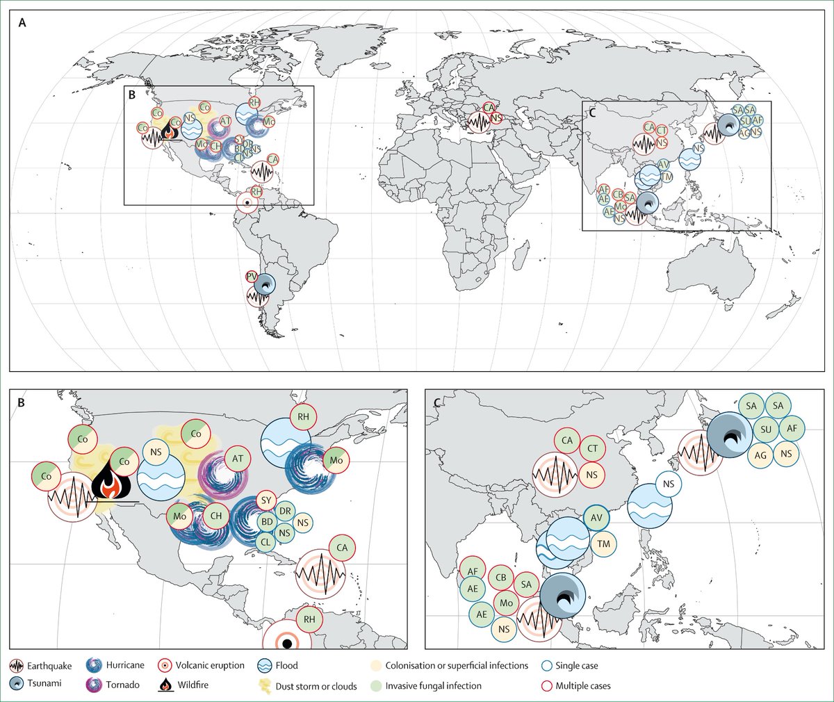 Impact of climate change and natural disasters on fungal infections Dani Seidel, Sebastian Wurster, @JeffreyJenks5 @GRThompsonMD @Ana_Alastruey @RosanneSprute @CornelyOliver Kontoyiannis and more! thelancet.com/journals/lanmi…