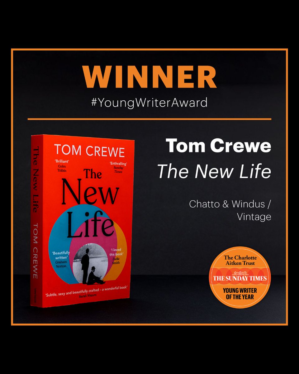 We are delighted to have partnered once again with The Sunday Times Charlotte Aitken Trust Young Writer of the Year Award, which has just announced its 2023 winner, Tom Crewe. Debut novelist and journalist Tom Crewe has been named winner of the award for The New Life.