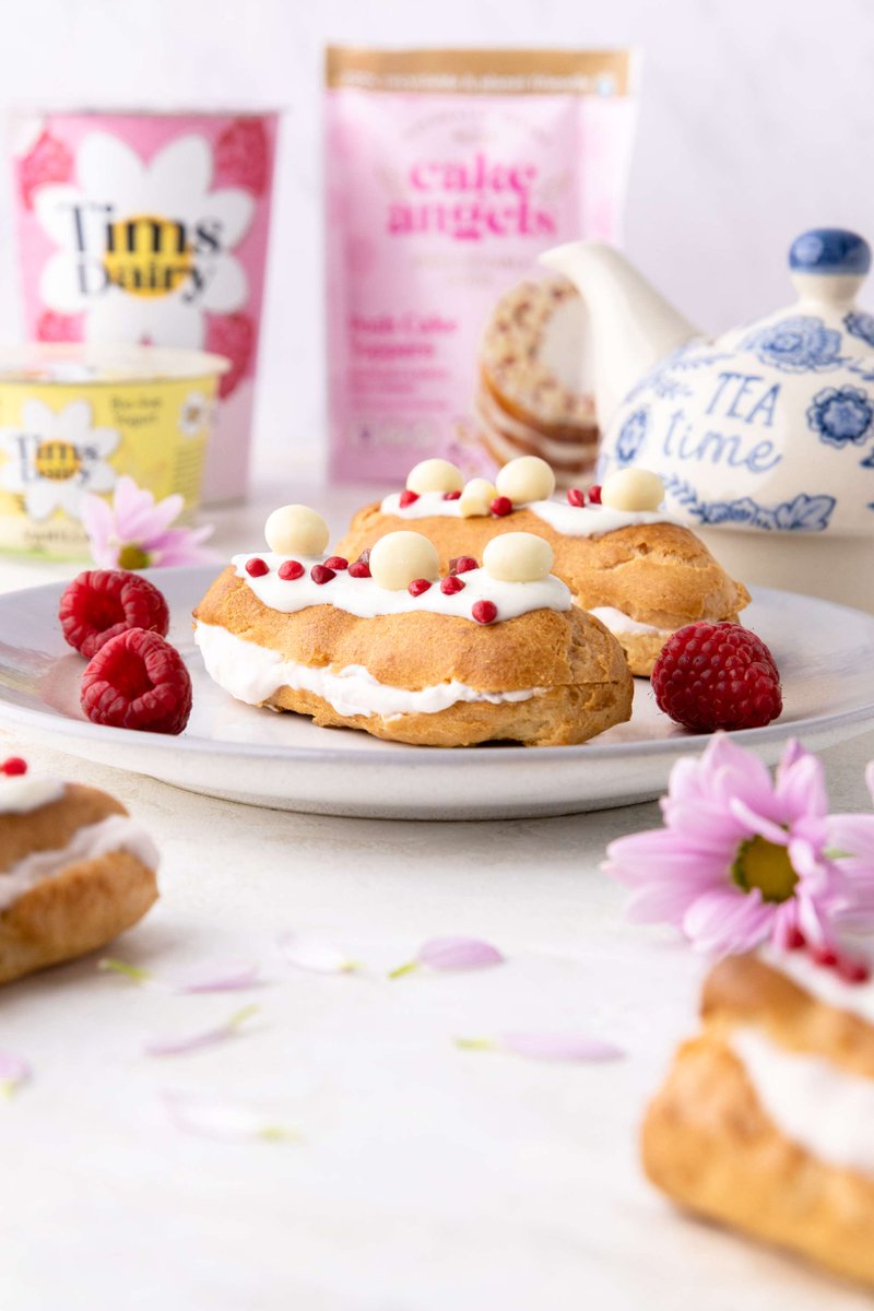 It's nearly Spring! 🌺😍

Why not start the season off right with these heavenly Vanilla and Raspberry Yogurt Elcairs created in partnership with our friends over at Tims Dairy and Sass &amp; Belle💞

#naturalrebellion #baking #bakingheaven #recyclablepackaging #elcair