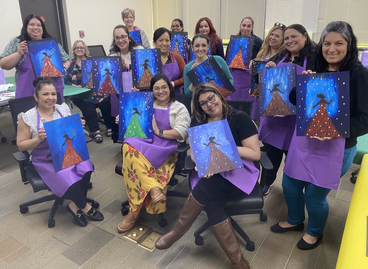 NewmanKaileigh's tweet photo. “I paint as a way of looking for myself in the world” ~Amy Shepard 

 Happy International Women’s Month! @AldineISD #MyAldine

💜loved getting to connect with amazing artists today!💜

@DRodAldine @drgoffney @adbustil @GadgetSGarcia @Aldine_Bil_ESL @4romi_mirtha https://t.co/tBAY5OOmEB