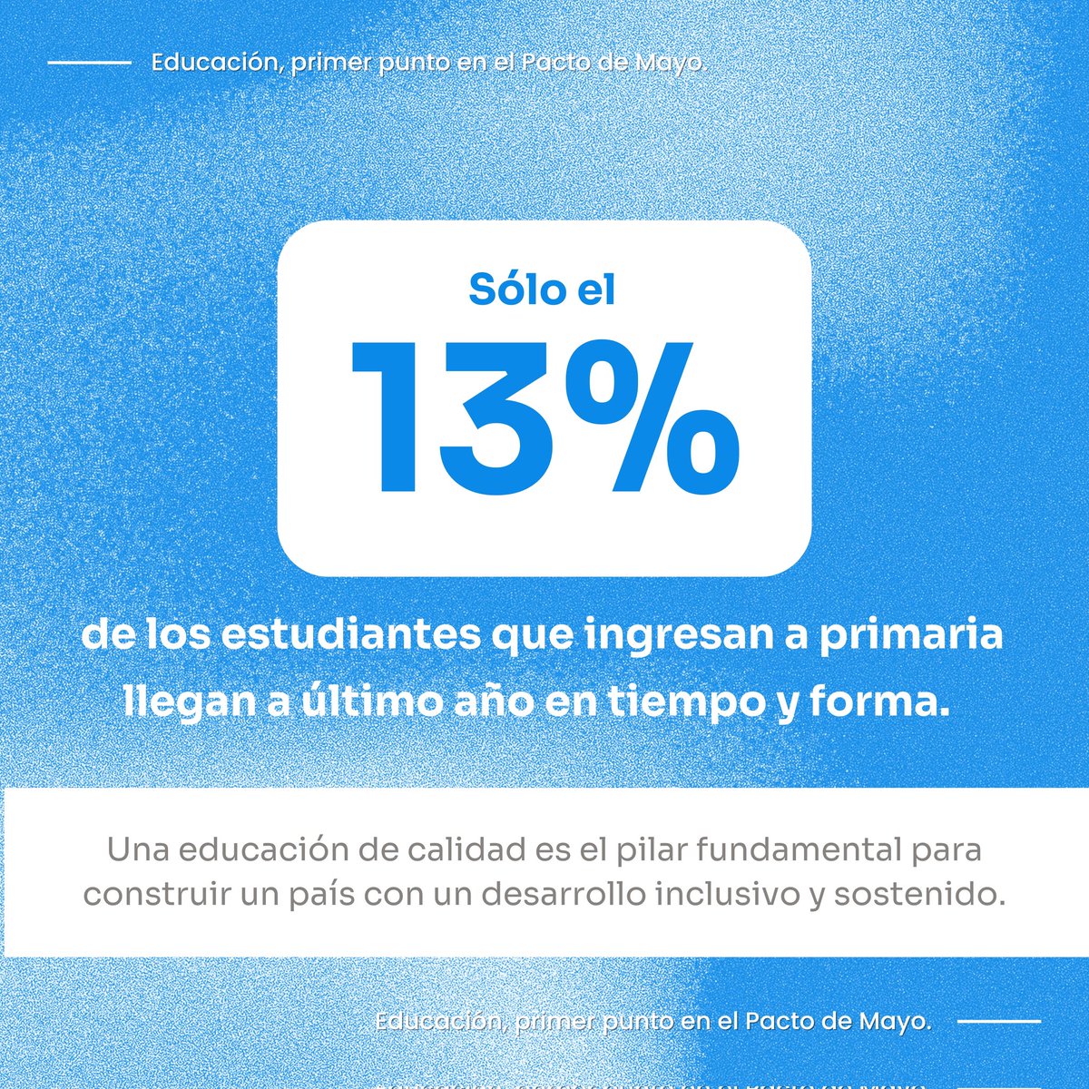 PotenciarArg's tweet photo. En un contexto donde 6 de cada 10 chicos están bajo la línea de la pobreza no hay futuro común posible sin dar a la educación la máxima centralidad en la agenda pública y política.

¡QUEREMOS QUE LA EDUCACIÓN SEA EL PRIMER PUNTO EN EL PACTO DE MAYO! https://t.co/SWh7dtdIBF