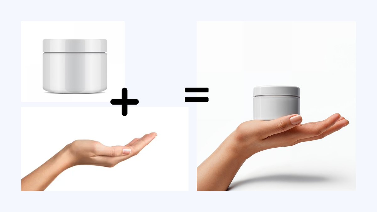 Salmaaboukarr's tweet image. Taking Midjourney character consistency to a whole new level - Part 2 😎

Here's how you can add products into hands:

1/ Use the "/describe" feature, upload your raw product image, and then add your desired image, in this case, I used a stock hand image

2/ Copy the image