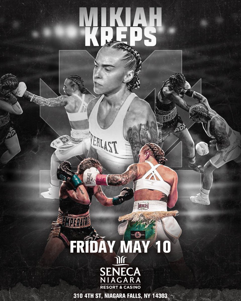 #MAY10TH I’m back baby 😎‼️ Making my return to the ring in my hometown of #NIAGARAFALLS at the Seneca Niagara Resort And Casino📍 LIVE on @espnknockout! I’m super excited to be fighting back at home and I can’t wait to put on another great show for my city. Who’s ready?!💥