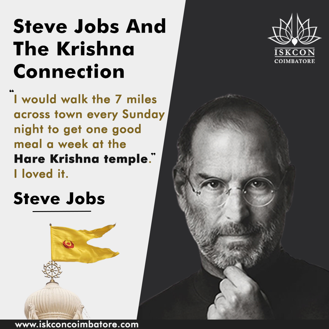 Discover Steve Jobs' secret: a 7-mile Sunday journey to the Hare Krishna temple for the meal that fed his soul!
What's your soul-nourishing adventure? Let's hear it!
#SteveJobs #SoulFood #SpiritualJourney #Inspiration #HareKrishnaTemple #Krishna #Iskcon #KrishnaConscious