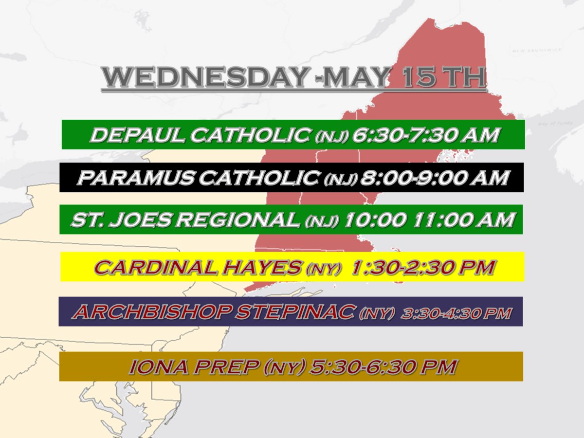 🦞🏈Northeast Show Days 🗽🏈 Mon- 5/13- CT Tues- 5/14 -MA Wed-5/15-NJ Pro Day Workouts @ Each School 🏈70 + FBS/FCS PROSPECTS 🏈30+ W/ POWER 5 OFFERS 🏈 8 - 4 ⭐️PROSPECTS 🏈5 PLAYERS RANKED IN TOP 250 @RivalsFriedman @PRZ_CoachSilva @EJHollandOn3 @BrianDohn247 @PeteThamel