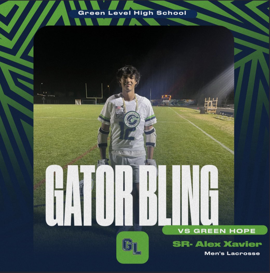 Gators pick up another conference win and move to 8-0 on the season! Senior defensemen Alex Xavier played a great controlled game helping lead the defense, and to secure the win! Gators back at it tomorrow at home VS Athens Drive for our annual #Onelove game! #BIGCHOMP #ChompCity