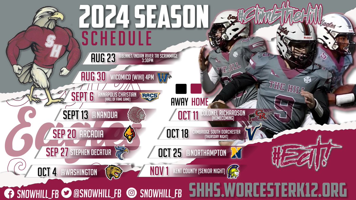 2024-25 Full Season Schedule!

Meet Us @ The Nest! 🦅🏈#ClimbTheHill #GDP