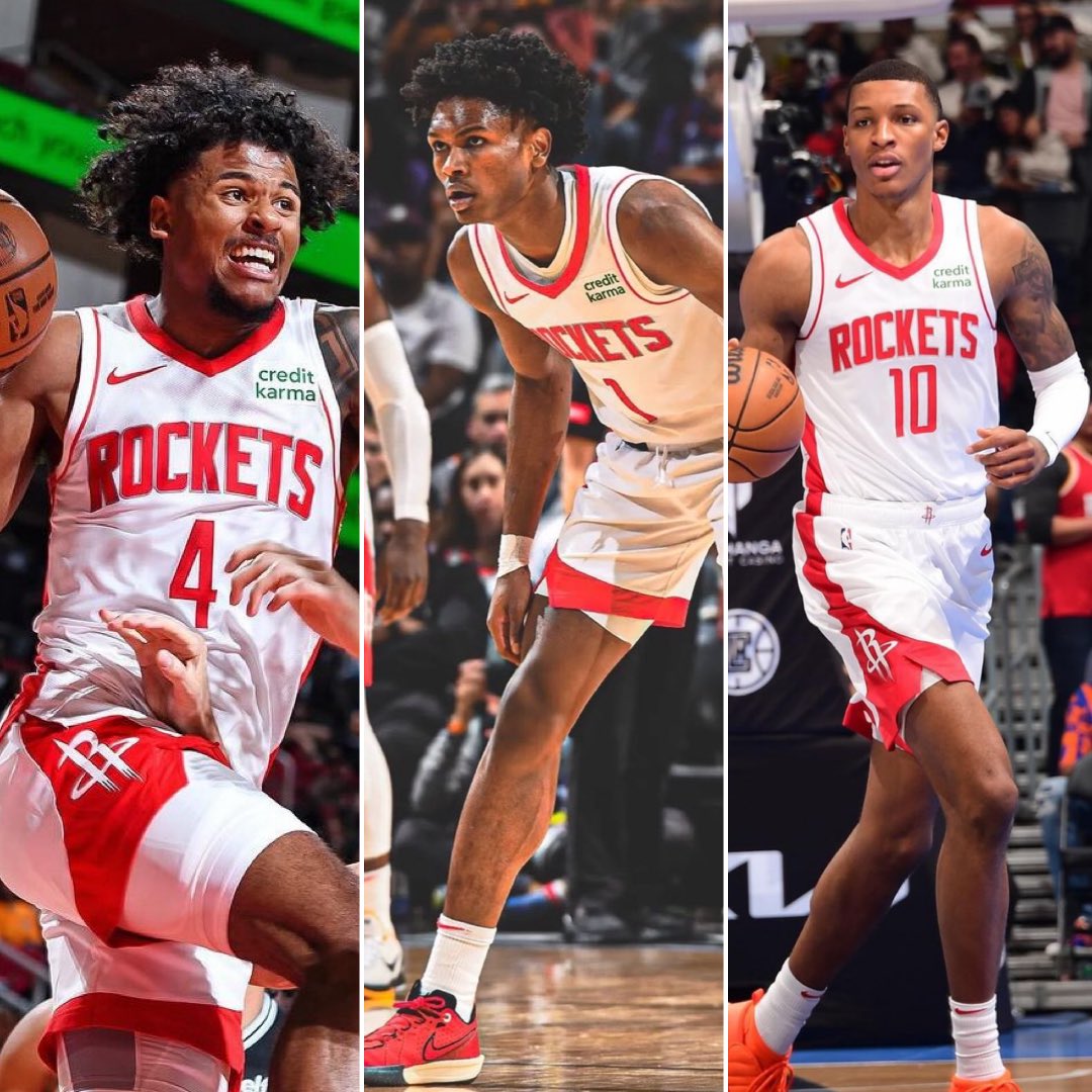 The #Rockets young core today 🔥

Jalen Green: 42 PTS | 10 REB
Amen Thompson: 25 PTS | 10 REB
Jabari Smith Jr: 18 PTS | 14 REB
