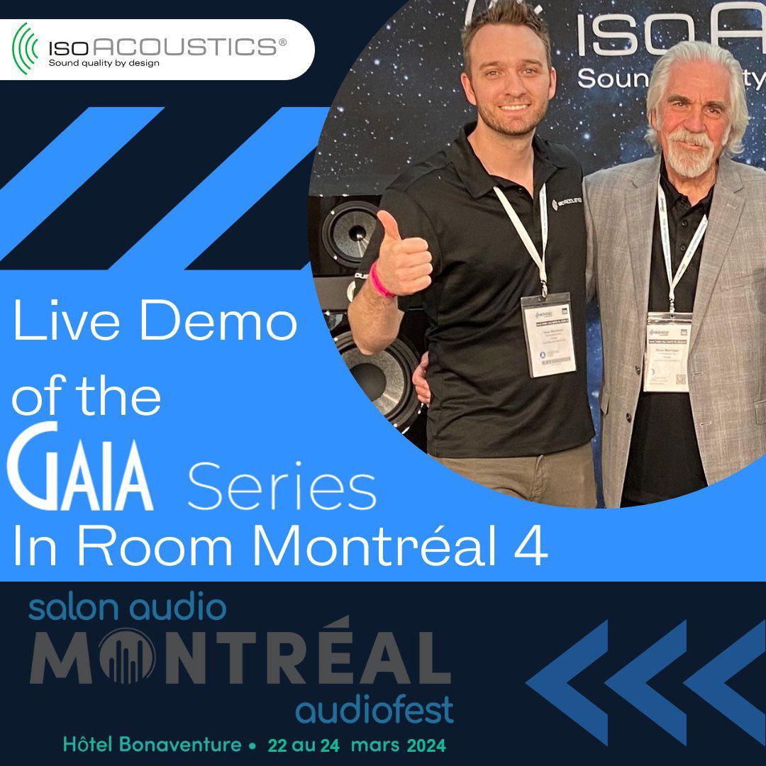 🎶 Join us at Salon Audio - Montréal Audio Fest, Mar 24-26! Experience a live demo of GAIA isolators in Montréal 4 & hear the difference in audio quality. Meet Sean & Dave Morrison from IsoAcoustics. Don't miss out! 🎶 #IsoAcoustics #GAIA #Demo #SalonAudioMontréal #AudioFest