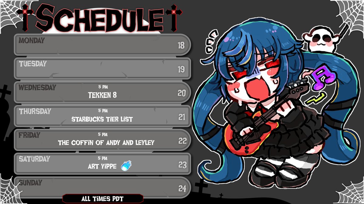 YureiYuko's tweet photo. 【WEEK MAR 18-23】
i dont know much about fridays game, going in blind o7
👻 Live: #YukoLive
👻 Clips: #YukoClips
👻 Art: #YUYUtiful
👻 Memes: #SpookedSheetless
🎨@/furagu2525 https://t.co/q5yfTXgwmx