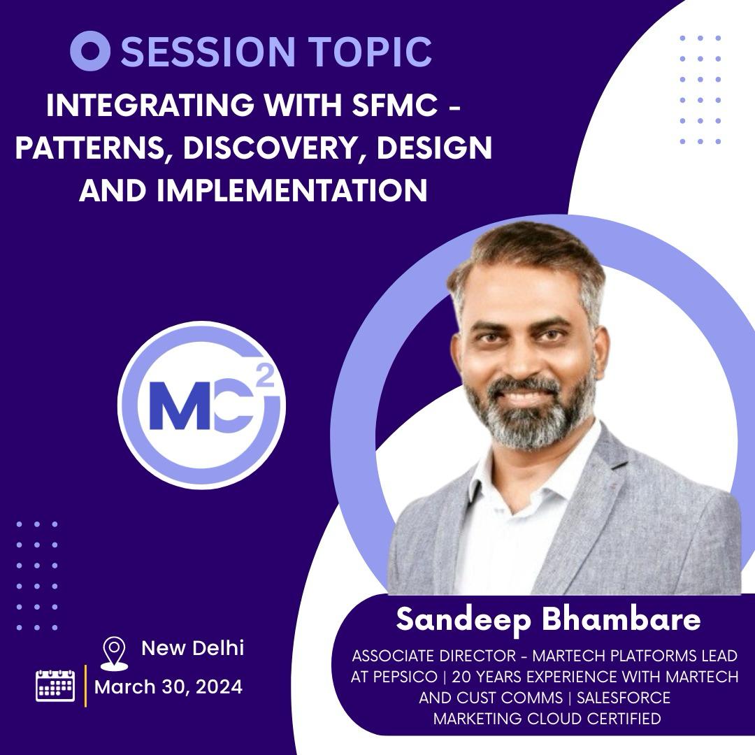 MC² (@mc2_event) on Twitter photo Meet our Speaker- Sandeep Bhambare, Lead-Global Delivery and Architecture, PepsiCo
Register here: bit.ly/3ULoTm9
March 30, Radisson Blu, Delhi
<a href="/SenpaiTech/">TechSenpai</a> <a href="/ValueHub_/">Valuehub</a> <a href="/360degreecloud/">360 Degree Cloud</a> <a href="/HztlDigital/">Horizontal Digital</a> #MarketingChampion #MomentMarketer Meet our Speaker- Sandeep Bhambare, Lead-Global Delivery and Architecture, PepsiCo
Register here: bit.ly/3ULoTm9
March 30, Radisson Blu, Delhi
<a href="/SenpaiTech/">TechSenpai</a> <a href="/ValueHub_/">Valuehub</a> <a href="/360degreecloud/">360 Degree Cloud</a> <a href="/HztlDigital/">Horizontal Digital</a> #MarketingChampion #MomentMarketer