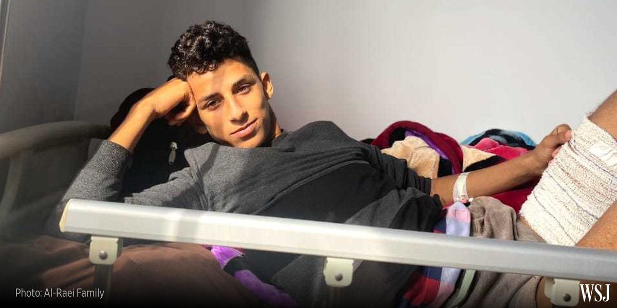 When a blast ripped off Ibrahim Al-Raei’s right leg below the knee, the 16-year-old had to be pushed on a bike to a nearby hospital. It was the beginning of an odyssey that would take him from hospital to hospital in search of care. on.wsj.com/3wRqaxZ