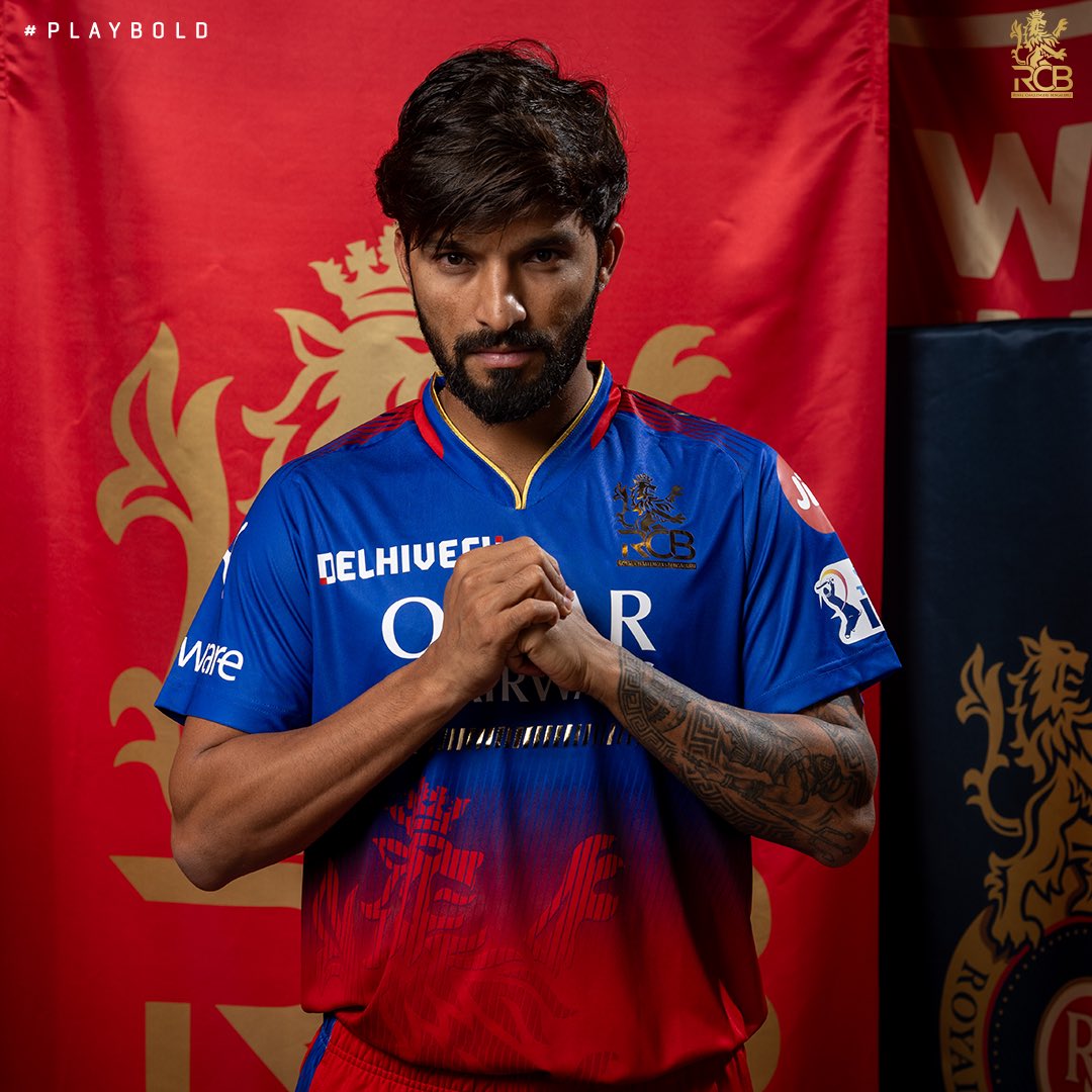 We Play for the Badge ❤️‍🔥 Presenting jaw dropping clicks from our team photoshoot! More to follow…🔥 #PlayBold #ನಮ್ಮRCB #IPL2024