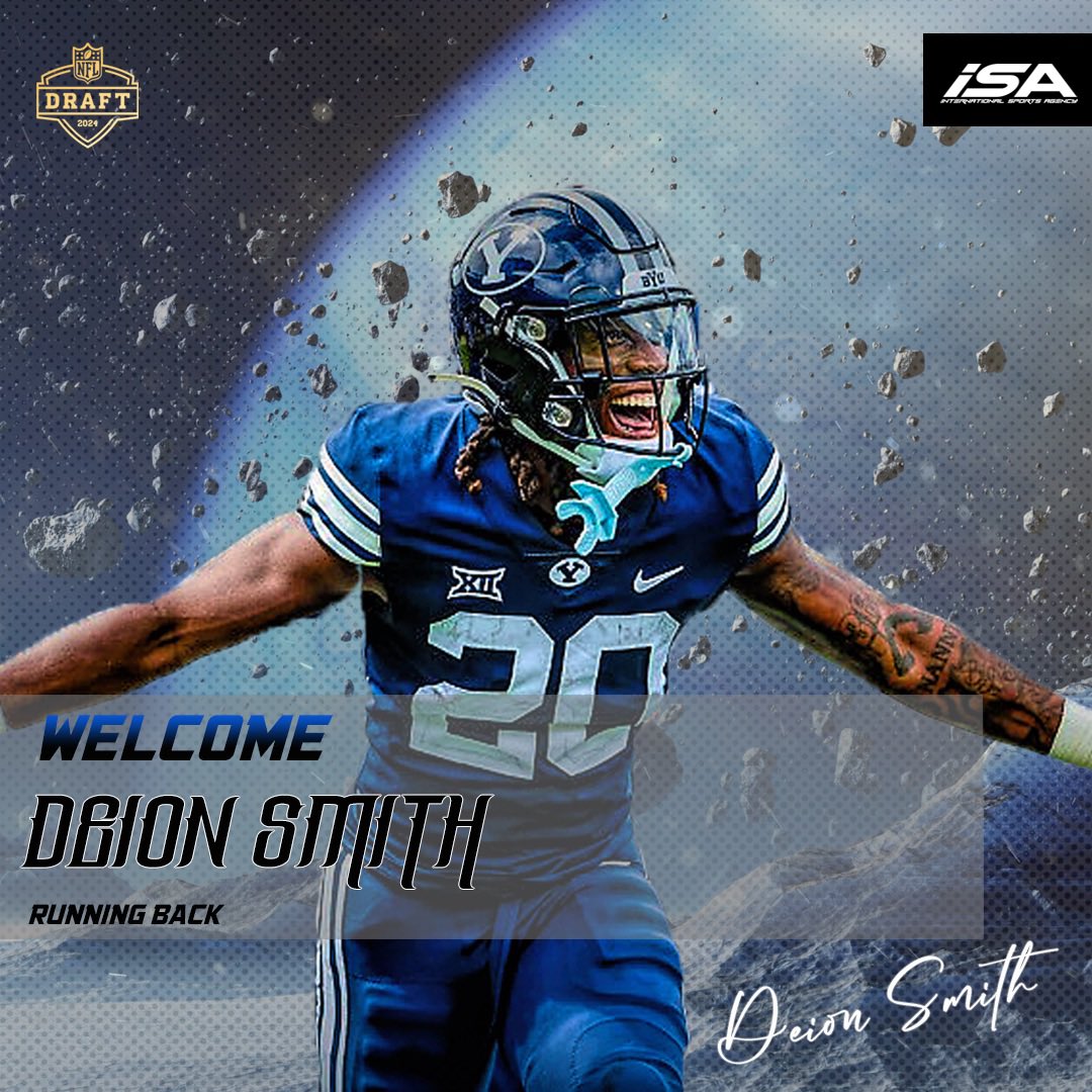 It’s official… Welcome to @isa_management RB Deion Smith 🫡 🚀 ⁣⁣⁣ 📄🔏⁣... Agent: @agentjrob ⁣⁣⁣⁣ #NFL #NFLDraft2024 #SigningDay #TheFutureIsNow #PathToTheDraft #LetsGo #ISAFamily