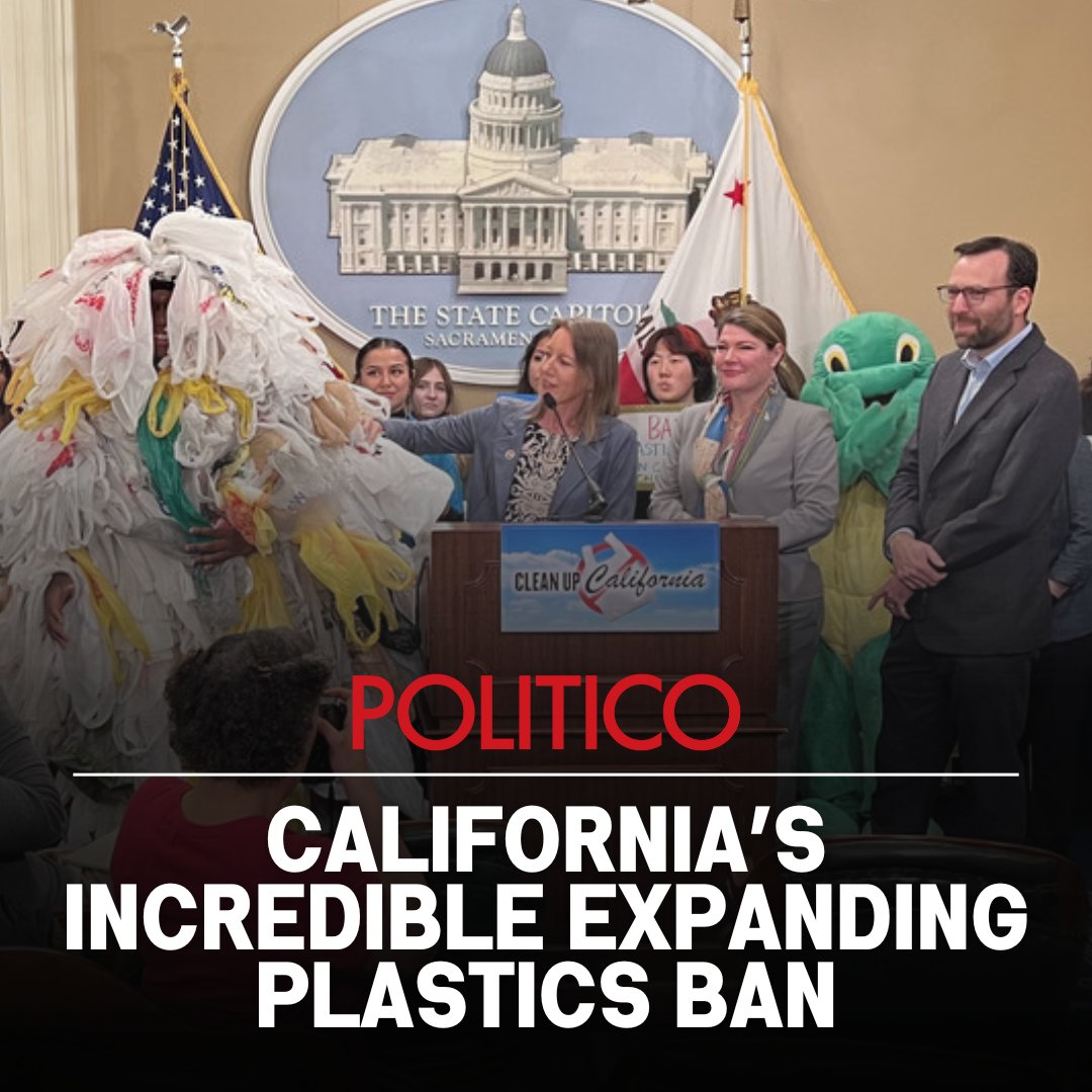'It seems like every year is big for plastics now — which makes it also big for climate, since plastics come from petroleum.' Read more: politico.com/newsletters/ca… #BreakFreeFromPlastic #CALeg
