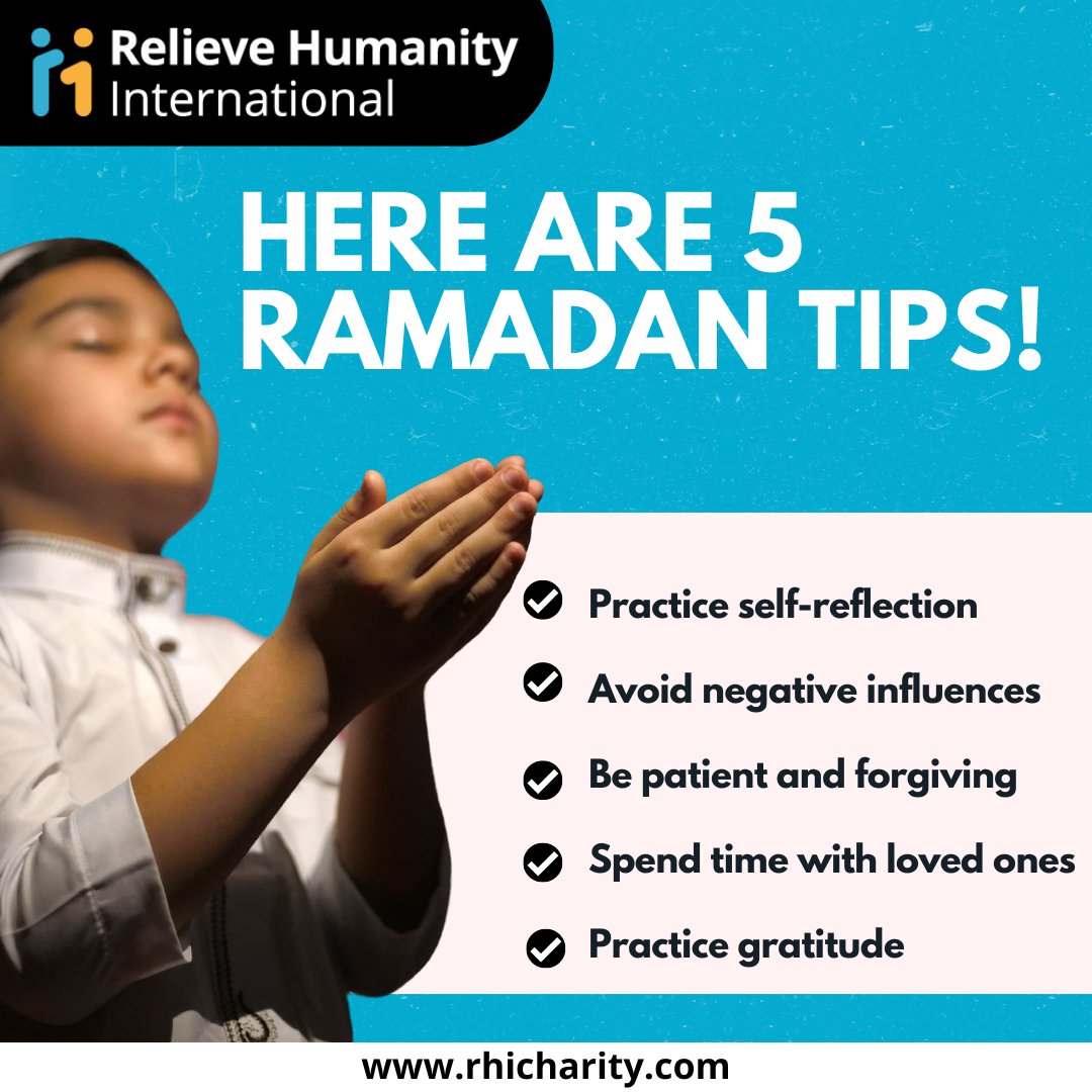 🤲🏽📿Read & Share to Help Benefit Others During This Blessed Month of Ramadan! 

#RHICharity #RHI #RelieveHumanityInternational #ChangeThatLasts #RamadanGuidance #CharityInRamadan #RamadanPreparation #RamadanGoals #RamadanSpirit #RamadanAdvice #RamadanReminders #RamadanBlessings