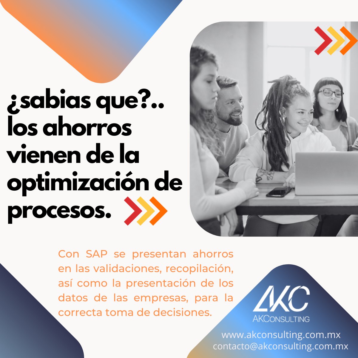 AkConsultingMx's tweet photo. Con SAP se presentan ahorros en las validaciones, recopilación, así como la presentación de los datos de las empresas, además de ahorros en el tiempo del personal, los procesos de compra, la mejora de las rutas productivas, entre otros aspectos relevantes. https://t.co/Q3E8kOJ02c