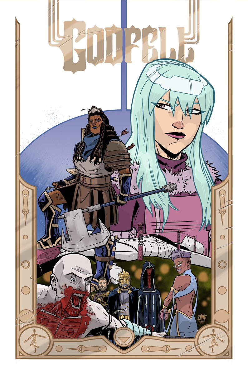 thevaultcomics's tweet photo. It will be hard to sleep knowing that GODFELL, the complete series, is almost here! Artwork by @Bennessy #comics #godfell https://t.co/LhdGD9TfQA