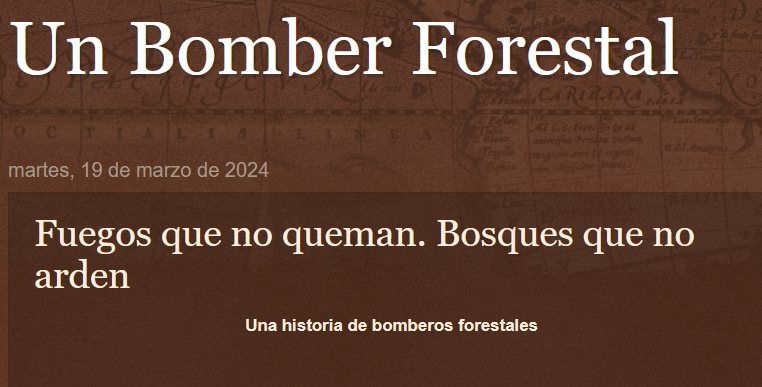 Cuando ya no sabes ni como explicar la cosas, a veces es mejor contar una historia, que contar estadísticas. 

"Una historia de bomberos forestales"

Nueva entrada de blog. Para quien corresponda

unbomberforestal.blogspot.com/2024/03/fuegos…