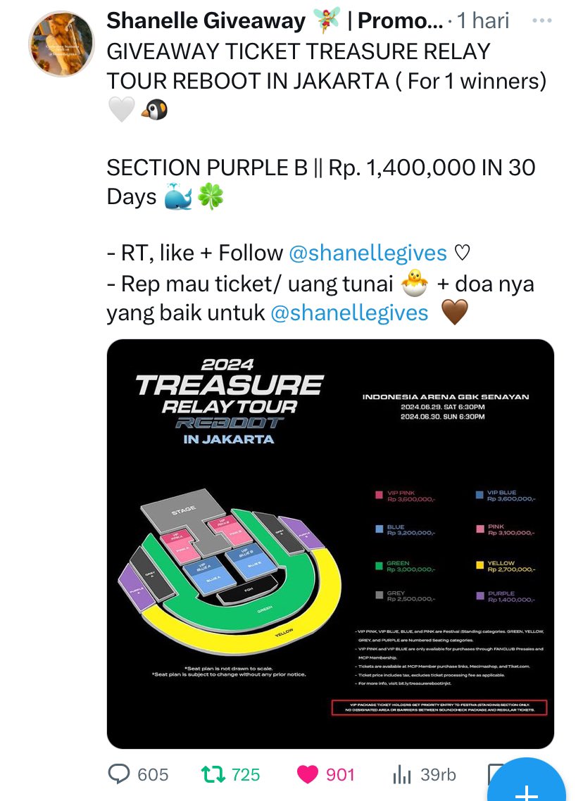 hamdarthur's tweet photo. @shanellegives WISH ME LUCK😭🫶🏻 makasih banyak kak udah ngadain GA.. semoga sehat selalu, di lancarin rezekinya kaka baikk🩷 always be happy!!
kalo dikasih kesemlatan untuk menang aku mau tiketnya kak😭 https://t.co/GqMJTEaymd