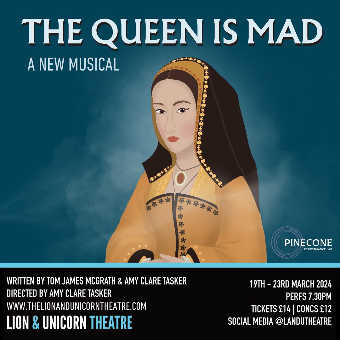 A wonderful evening watching #TheQueenisMad tonight. The musical tells the story of the rightfully furious Joanna I of Castile, who is disenfranchised by a sinister King Ferdinand and a controlling Archduke Philip. The songs are wonderful, as is the script. The actors are superb.