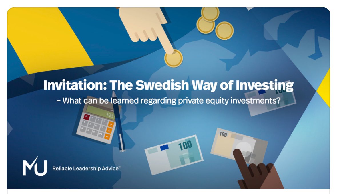 In den letzten Jahren hat sich #Schweden zu einem europäischen Spitzenreiter im Bereich #VentureCapital & #PrivateEquity entwickelt. Gemessen am Anteil am #BIP hat 🇸🇪 den größten Private-Equity-Markt in der 🇪🇺.
