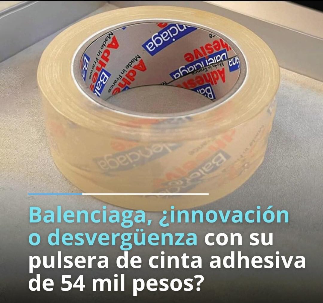 traderseinvermx's tweet photo. Una vez más, #Balenciaga explora los límites de la #ModaDeLujo con un accesorio que cuestiona el concepto de 'alta gama': una pulsera de "#DiseñoExclusivo" inspirada en una #CintaAdhesiva que cuesta más de $50,000 pesos. 💸💍🖇 https://t.co/OXNFp56AZk
