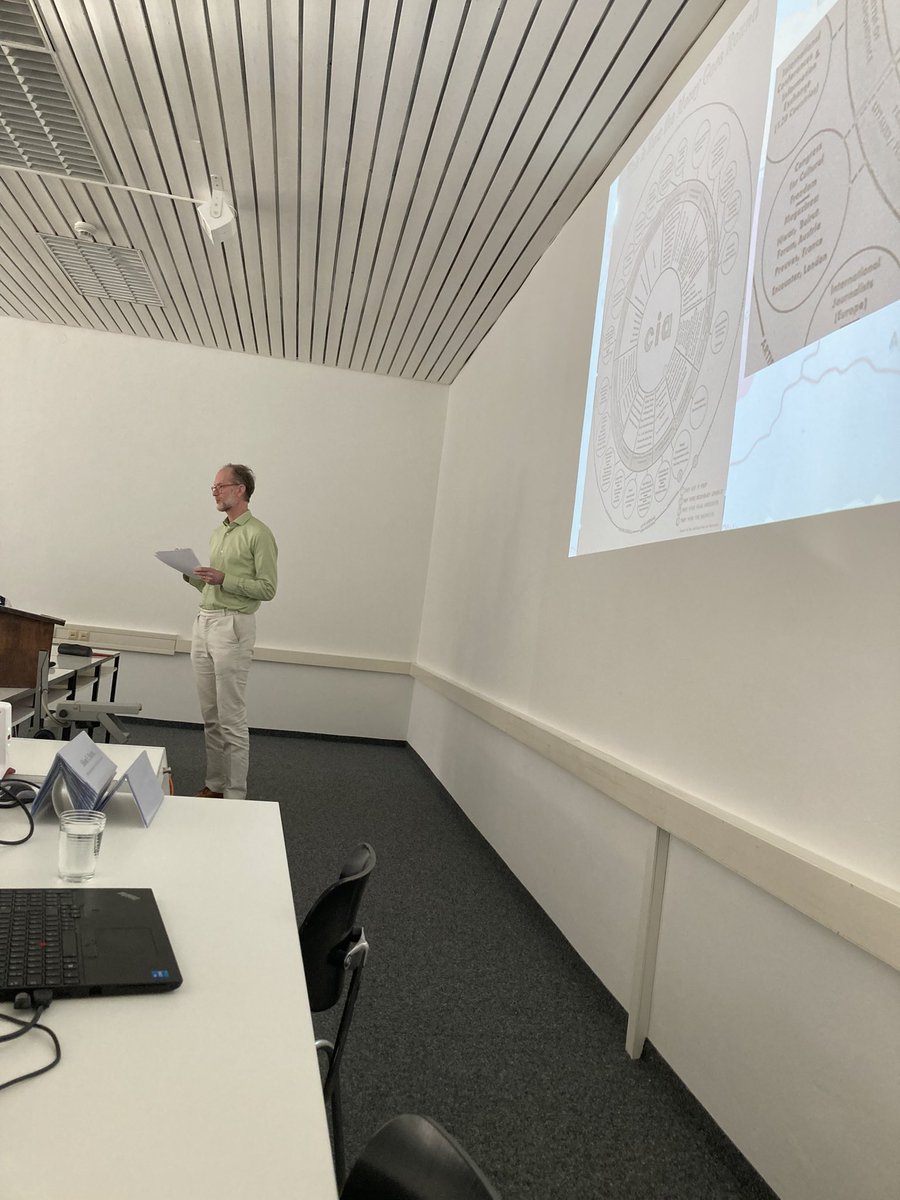 Super first day of the SpaTrEM conference in Germersheim - here is Giles Scott-Smith discussing the CCF magazines and archives.