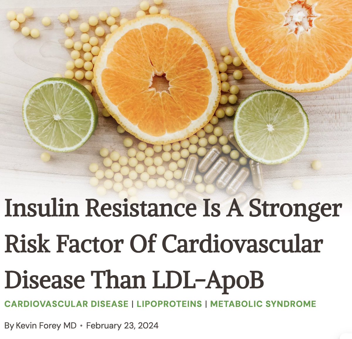 New blog post! 

kevinforeymd.com/insulin-resist…

Evidence suggests that insulin resistance is the strongest risk factor for premature cardiovascular disease and cardiovascular disease at any age. Meanwhile, HbA1c does not adequately capture this risk. LPIR deserves greater awareness.