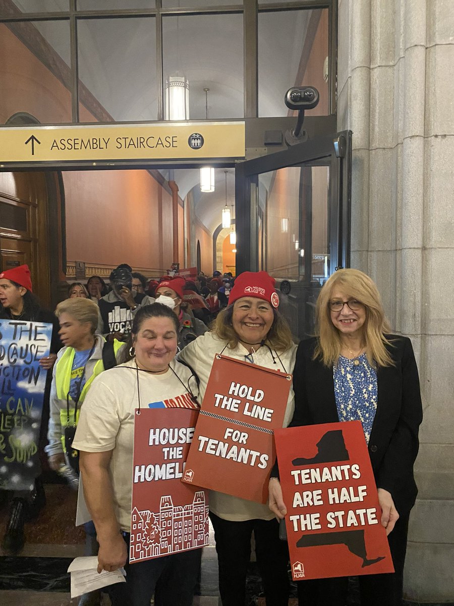 Everywhere you looked in the Capitol today, tenants were out in full force! 👊 1,000+ tenants from around the state traveled to Albany to demand: ☑️ #GoodCause ☑️ #HAVP ☑️ #TOPA The rent is too damn high & New Yorkers can’t wait any longer.