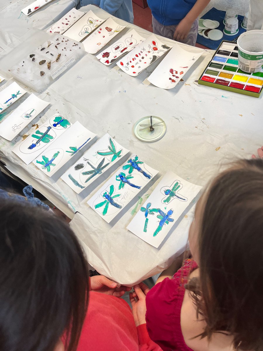 Working with <a href="/SharonFortowsky/">Sharon Fortowsky</a> to document evidence of spring. Detailed drawings of insects will enhance our whole school collaborative art project in our gathering space.