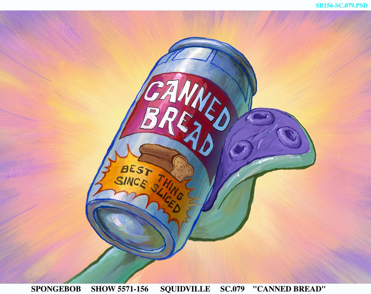 A painting of Canned Bread from the episode 'Squidville.'
