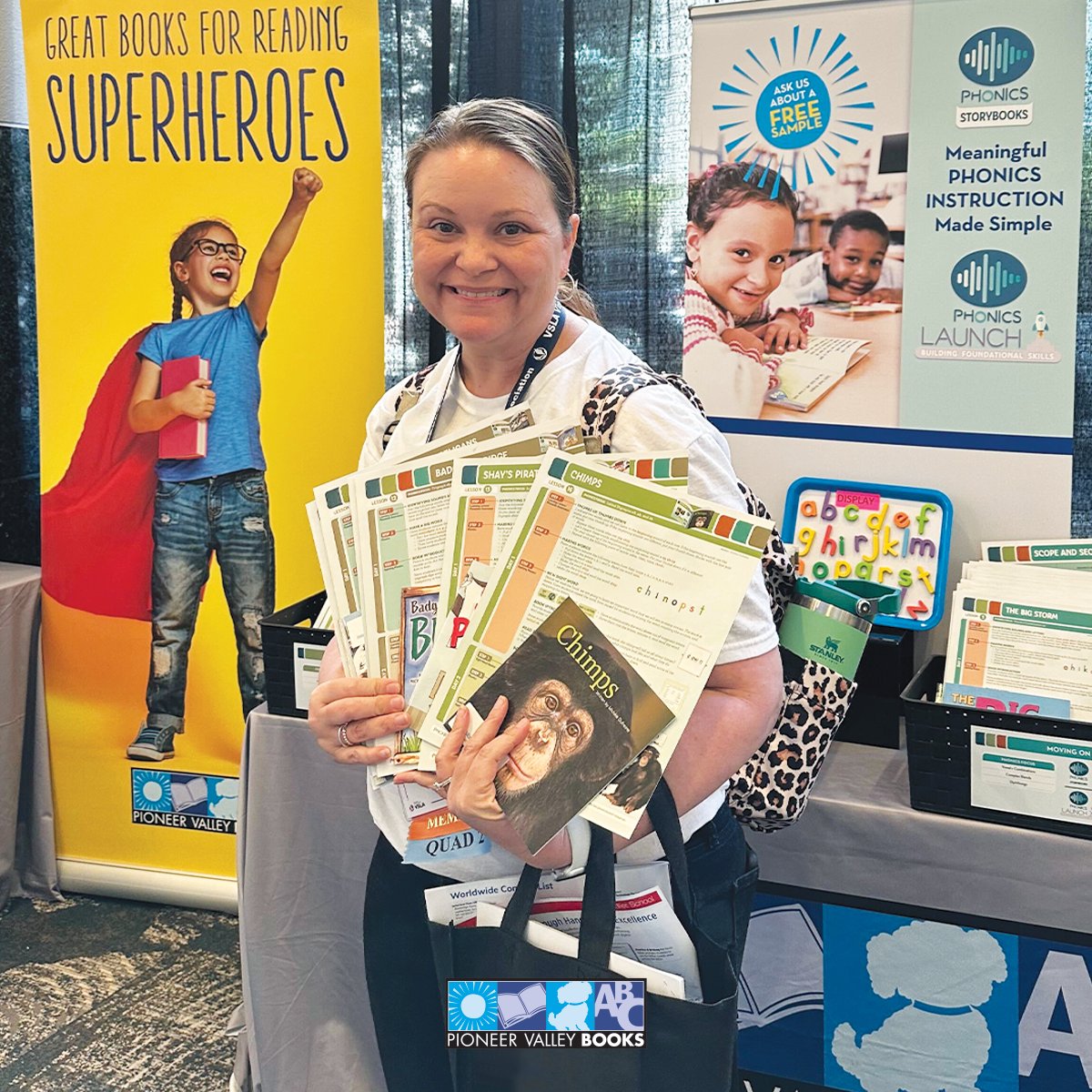 pvalleybooks's tweet image. Two conferences at once, means twice as many reasons to celebrate! ✨🎊

🐾 🐈‍⬛ April, Cindy, Angie, and Catherine are heading home with new Pioneer Valley literacy tools. Congratulations to all our winners! 

 #EducationConference #LiteracyTools #PhonicsLaunch #DigitalReader