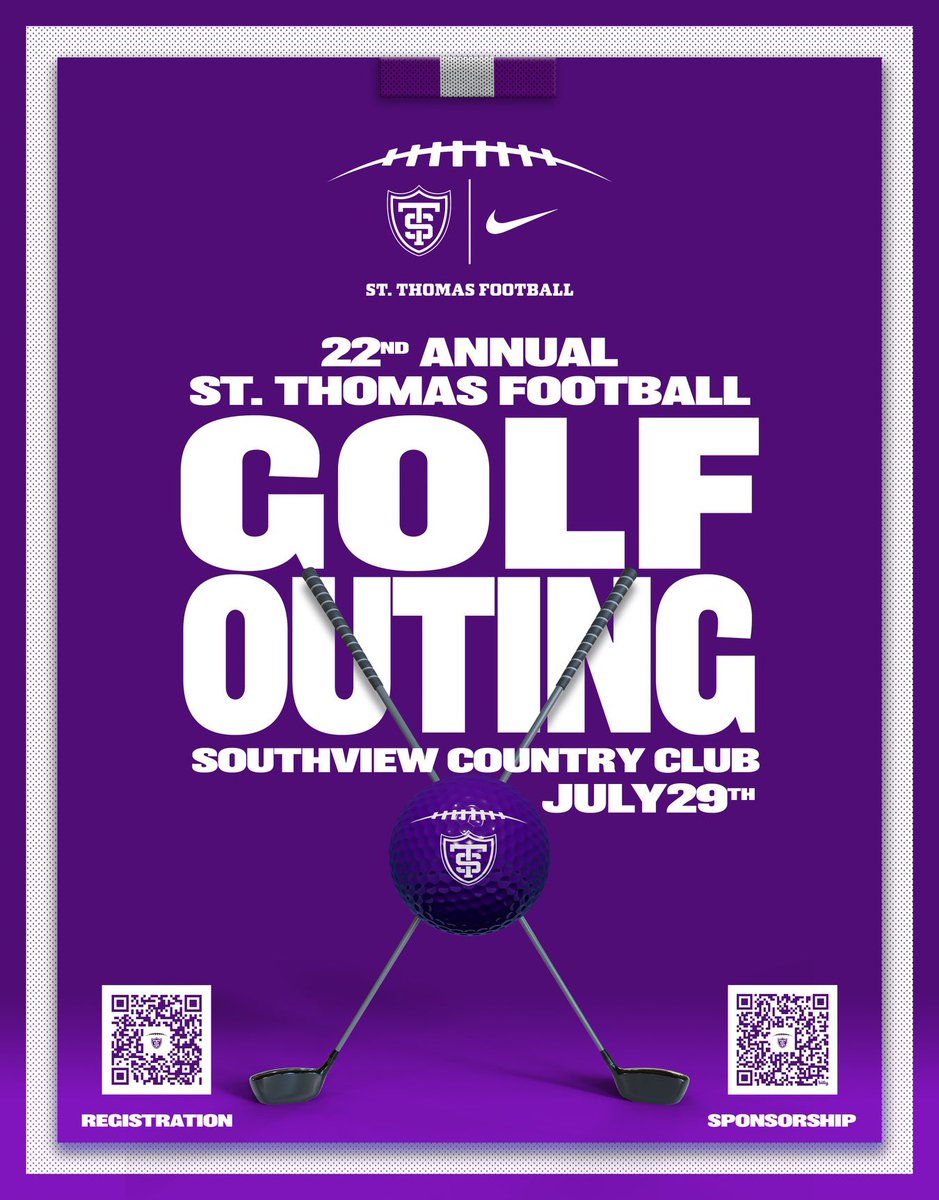 2️⃣2️⃣ Annual Golf Outing Info 🟣⚪️⚫️ Hit the QR codes to register for the day and/or support the program! @UofStThomasMN 👀 📰🔗👇 tommiesports.com/news/2024/3/19…