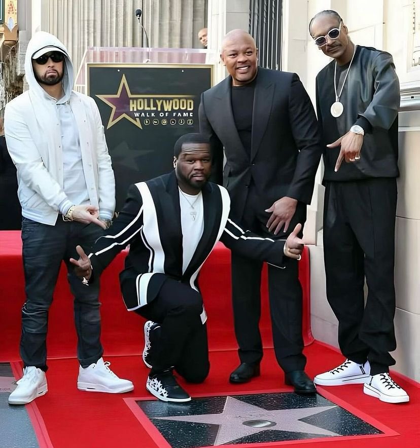 50cent's tweet photo. Dr Dre walk of fame ceremony, this you can’t beat, it’s legendary • https://t.co/jnbpt4Vpb3 https://t.co/07hnyNAr6M