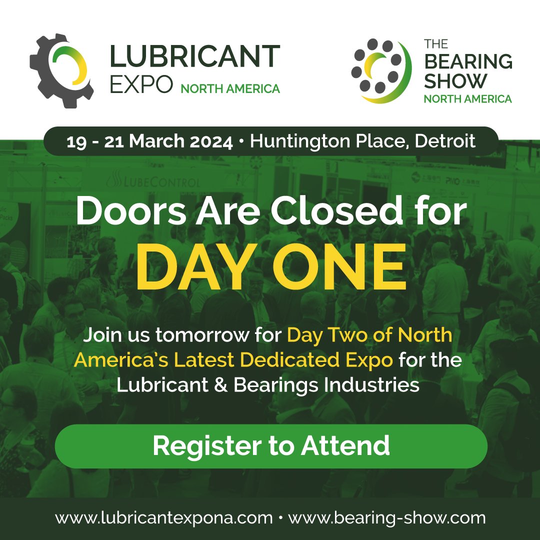 BearingShowNA's tweet photo. Day 1 of @BearingShowNA has come to a close - what a fantastic launch!

Missed out? You can still register to attend Days 2 &amp; 3 for FREE:  https://t.co/RZrNUezNOU 

  #BNA24 https://t.co/swSrNxWXzP